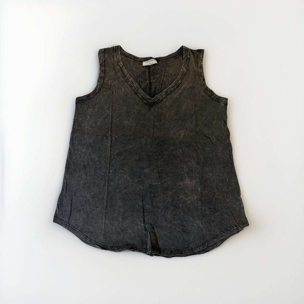 Zenana Outfitters Washed Charcoal V-Neck Tank Top